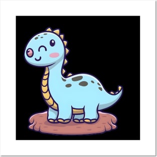 Cute Kawaii baby dinosaur Posters and Art